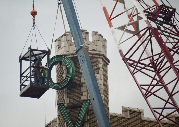 OVGH Letters Come Down From Former OVMC Smokestack